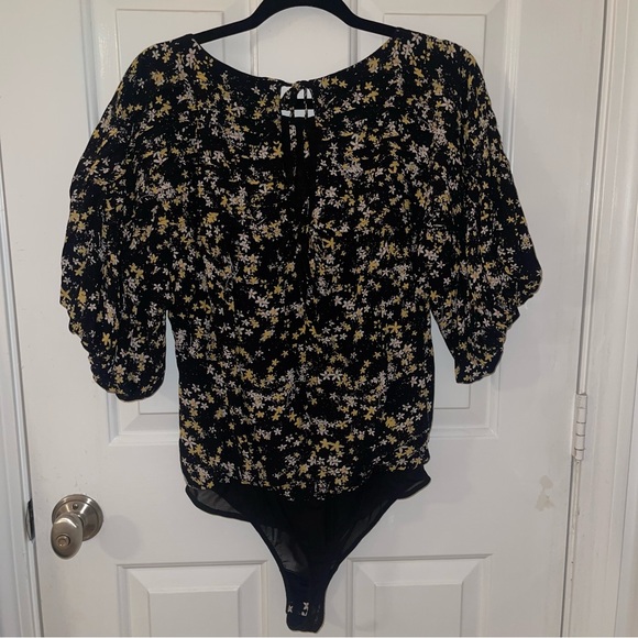 LIKE NEW! Free People Intimately floral body suit - Picture 3 of 14